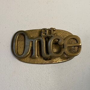 Vintage Fritz Brass “at Once” Paper Clip Mail Holder